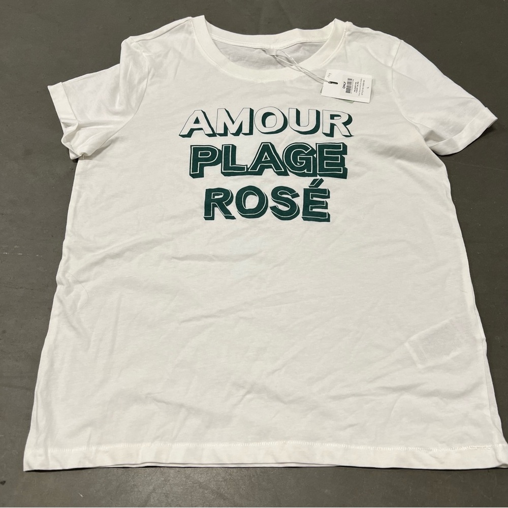 White graphic tee NWT